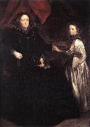 Portrait of Porzia Imperiale and Her Daughter fg DYCK, Sir Anthony Van